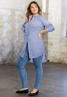 Poplin La Vie Max Tunic, BLUE HAZE BENGAL STRIPE, hi-res image number null