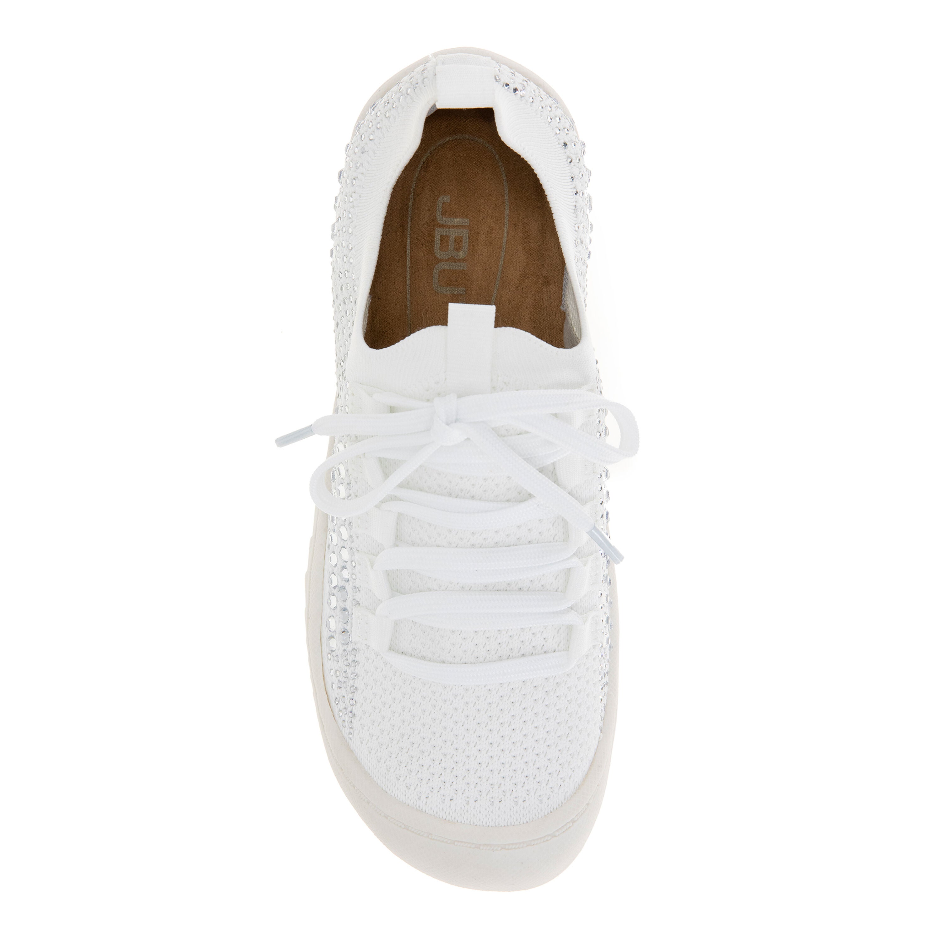 Brittney Slip-On Lace Up Sneaker, WHITE JEWEL, alternate image number 4