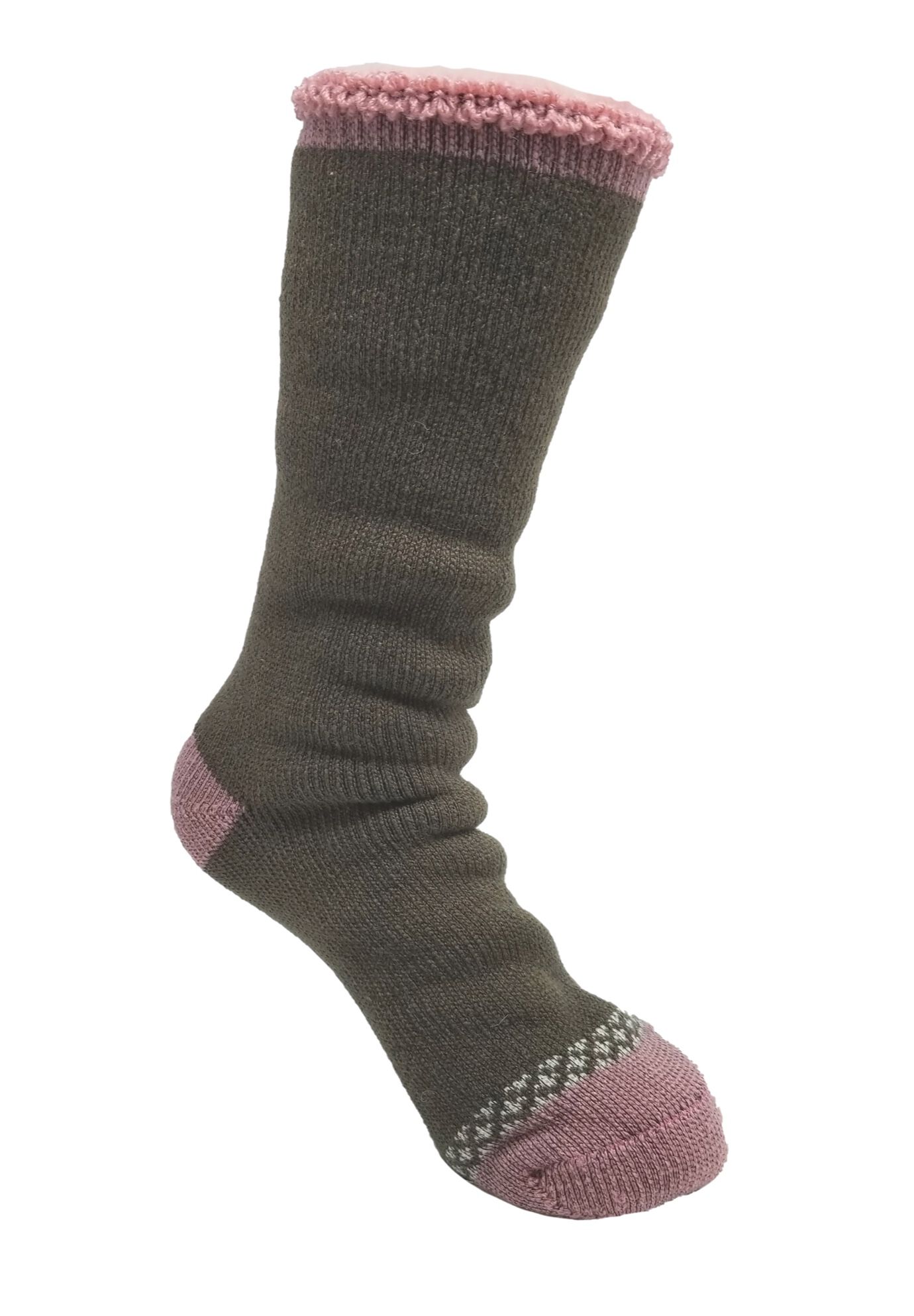 Solid Color Thermal Socks, BROWN, hi-res image number 0