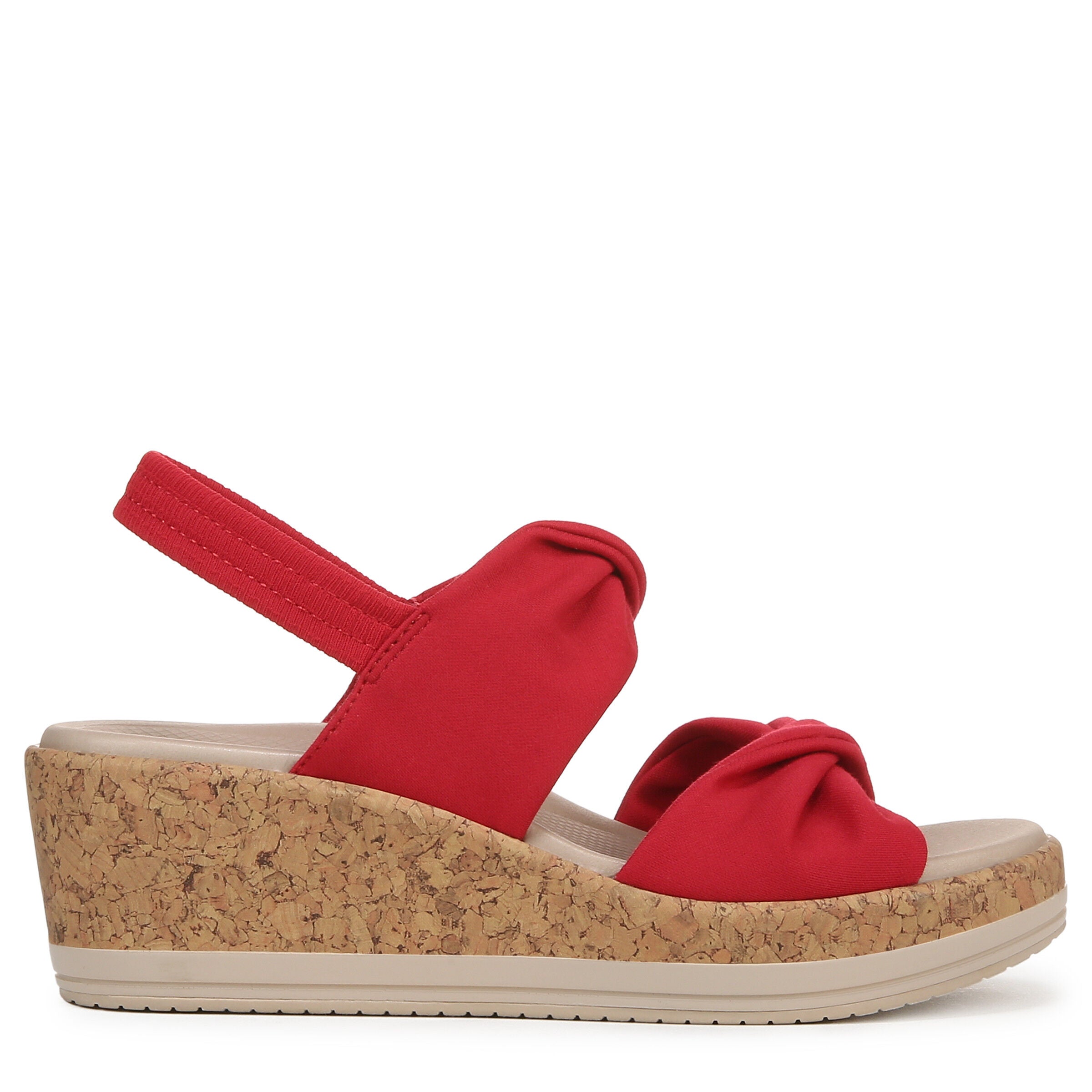 Riley Slingback Wedge Sandal, FIRE RED, alternate image number 3