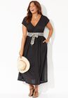 Stephanie V-Neck Cover Up Maxi Dress, , alternate image number null