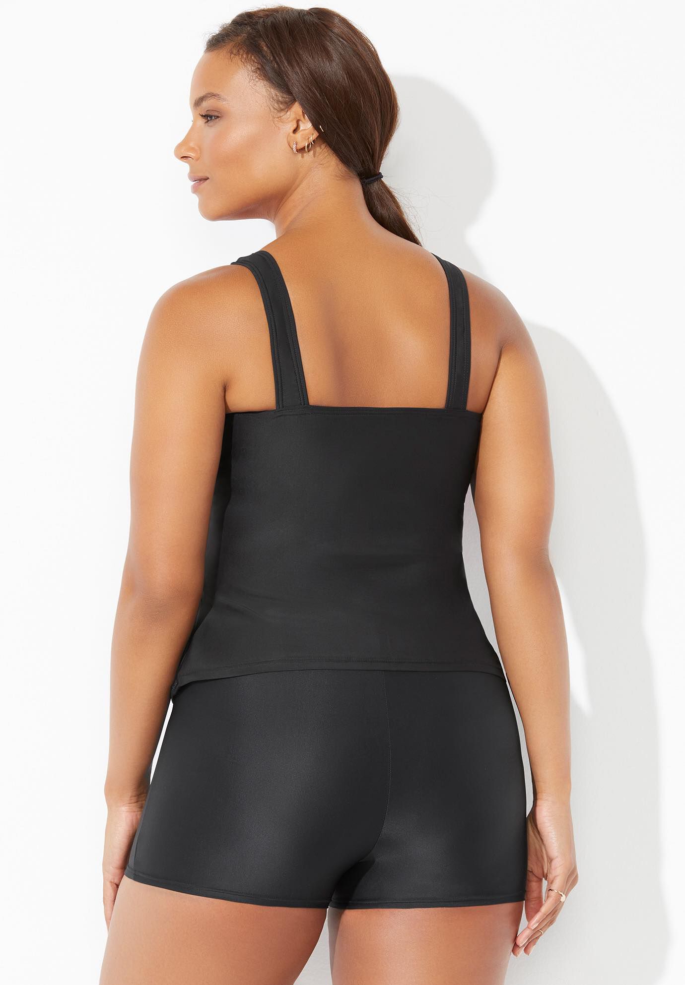 Chlorine Resistant Classic Tankini Set with Boy Short, , on-hover image number null