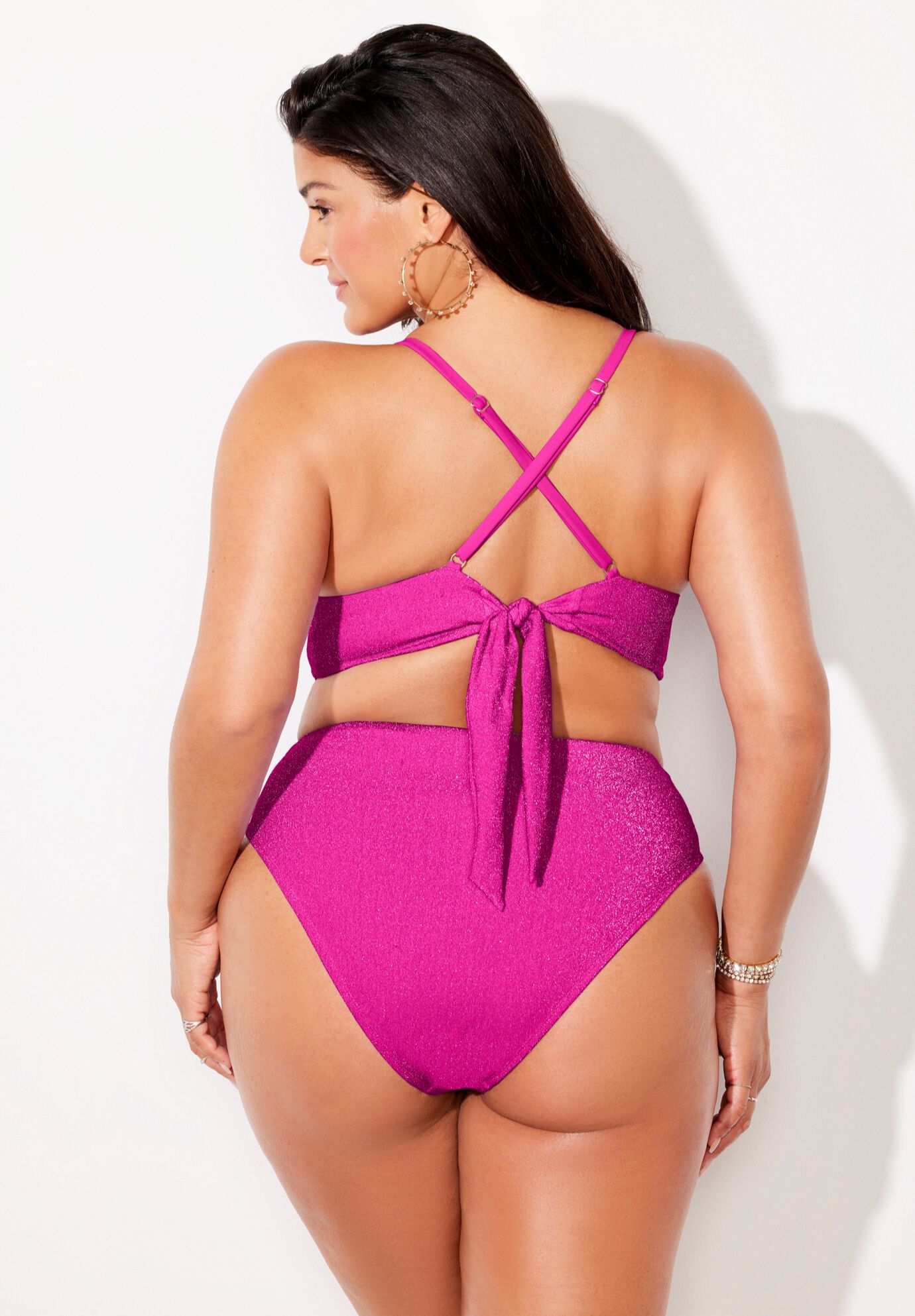Longline Sparkle Bikini Set, , alternate image number null