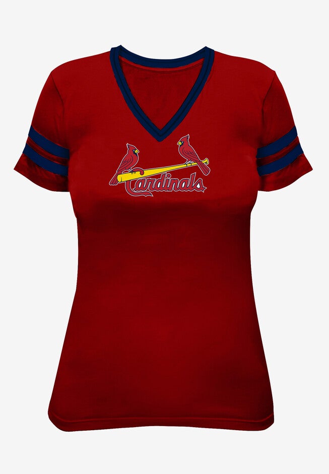 Cardinals V-Neck Jersey Tee, CARDINALS, hi-res image number 0
