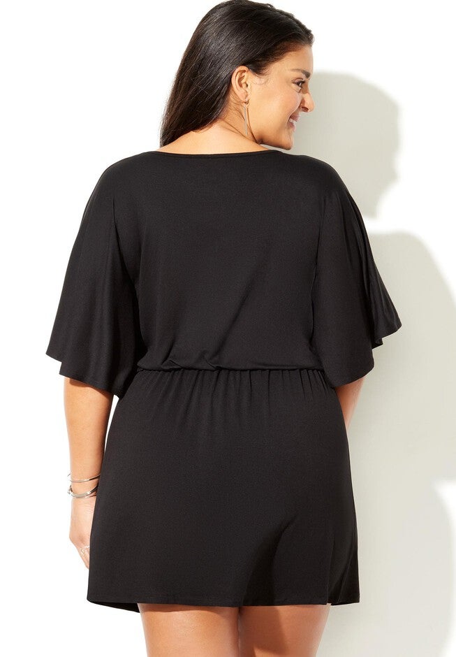 Layla Flutter Sleeve Tunic Cover Up, , on-hover image number null