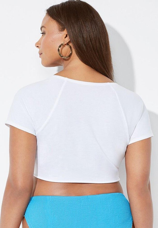 Ashley Graham x Swimsuits For All Jinx Crop Top Cover Up, , alternate image number null