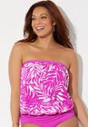 Bandeau Blouson Tankini Top, , alternate image number null