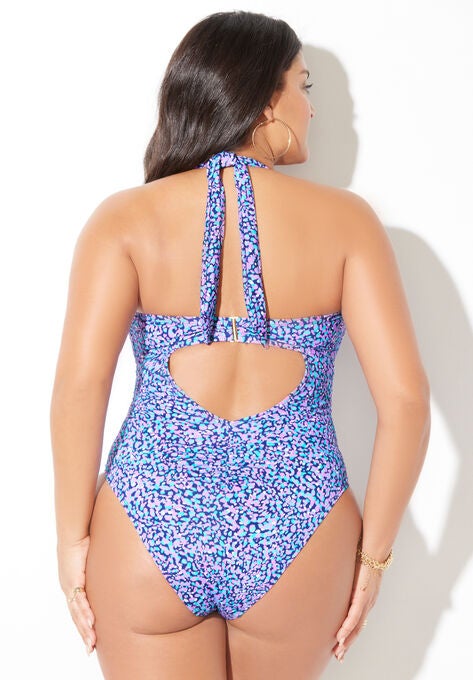 Ladies Halter V Tied One-Piece