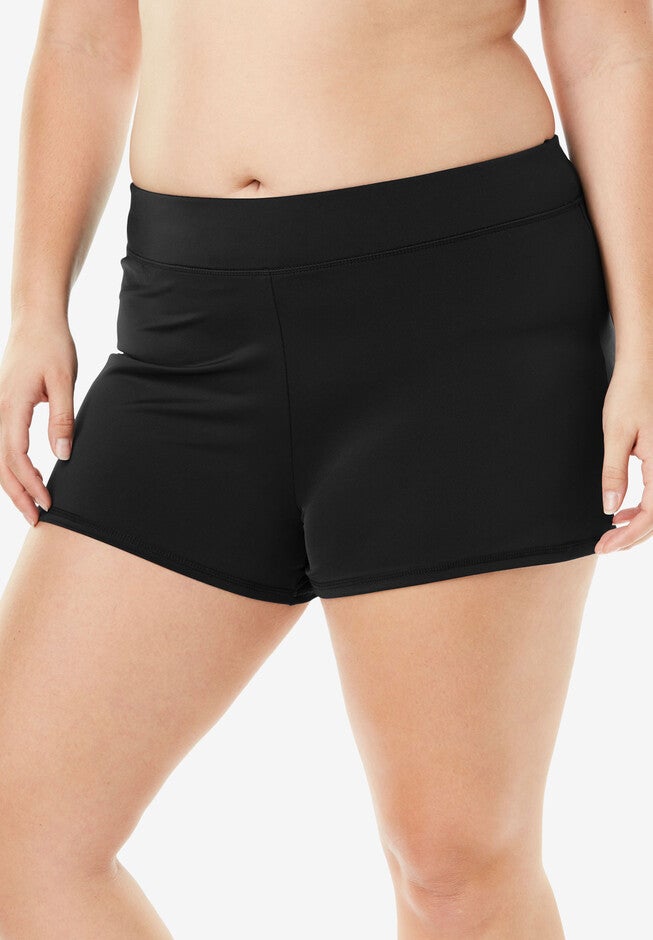 Banded Waist Short, BLACK, hi-res image number null