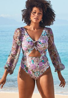 Plus Size Long Sleeve Swimwear