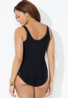 Cup Sized Zip Front One Piece Swimsuit, , on-hover image number null