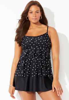Black And White Plus Size Swimwear