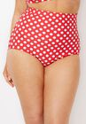 High Waist Swim Brief, RED, hi-res image number null