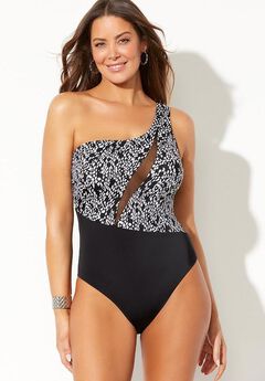 Plus Size One Shoulder Tops