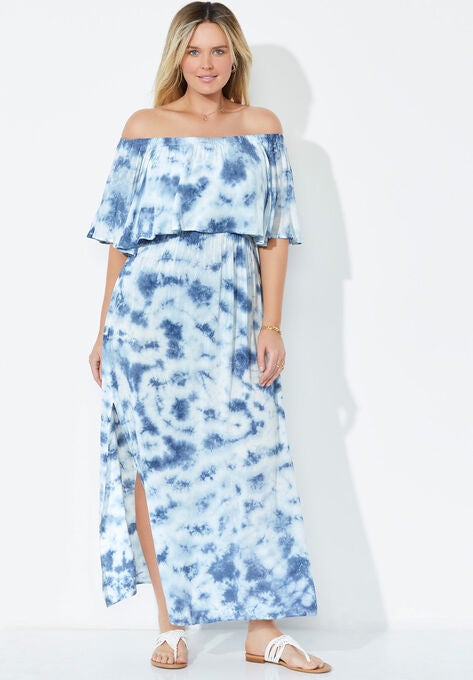 Portia Bandeau Cover Up Maxi Dress, , alternate image number null