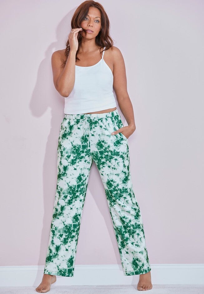 Lily Lounge Pant, OLIVE TIE DYE, hi-res image number 0
