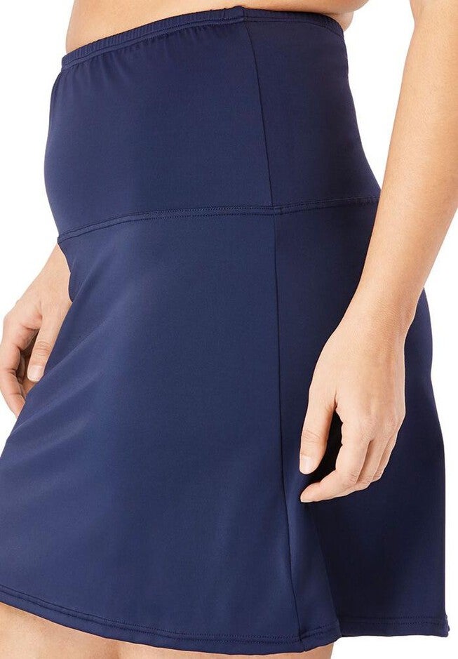 High-Waisted Swim Skirt with Built-In Brief, , alternate image number null