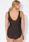 Chlorine Resistant High Neck One Piece Swimsuit, , on-hover image number null