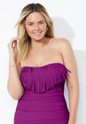 Fringe Bandeau Tankini Top, SPICE, hi-res image number null