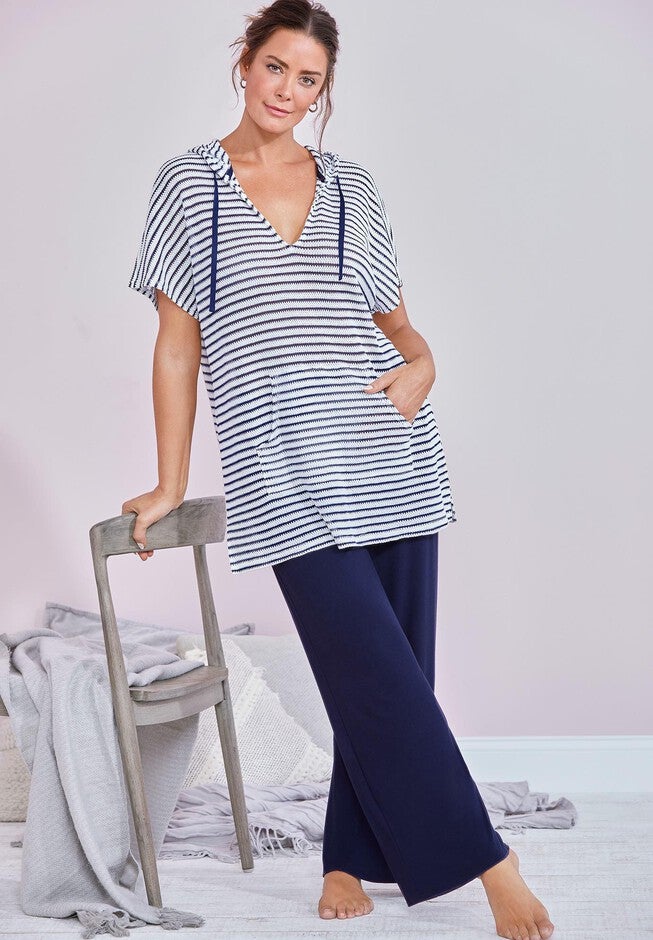 Jillian Hoodie, NAVY/WHITE, hi-res image number 0