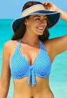 Stripe Trim Halo Sun Visor, NATURAL NAVY, hi-res image number null