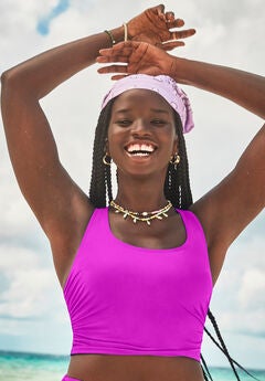 Cropped Racerback Tankini Top