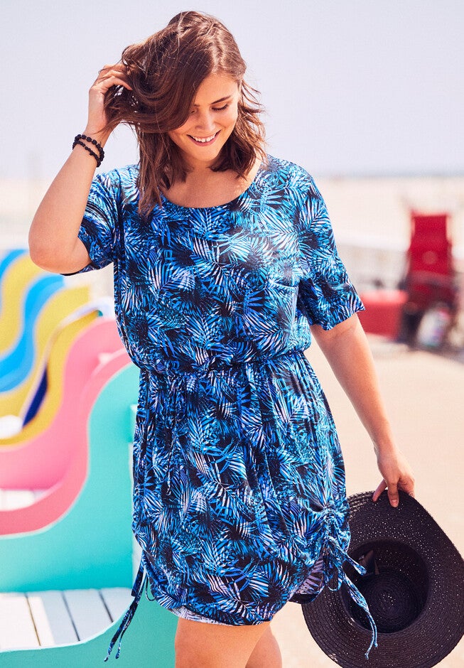 Tie-Waist Swim Coverup, , alternate image number null