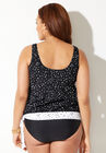 Side Tie Blouson Tankini Top, , on-hover image number null