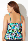 High Neck Blouson Tankini Top, , on-hover image number null