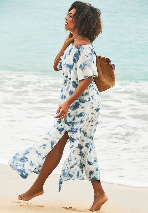 Portia Bandeau Cover Up Maxi Dress, , alternate image number null
