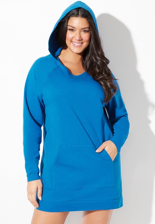 French Terry Hoodie Tunic, , alternate image number 5