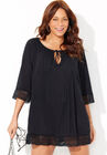 Giana Crochet Cover Up Tunic, BLACK, hi-res image number null