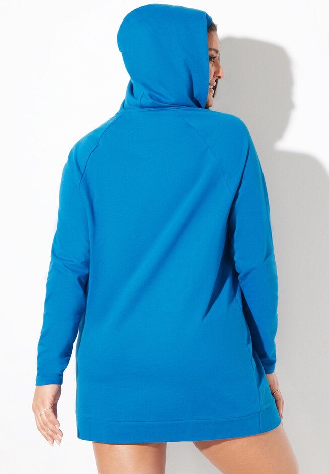French Terry Hoodie Tunic, , alternate image number 6