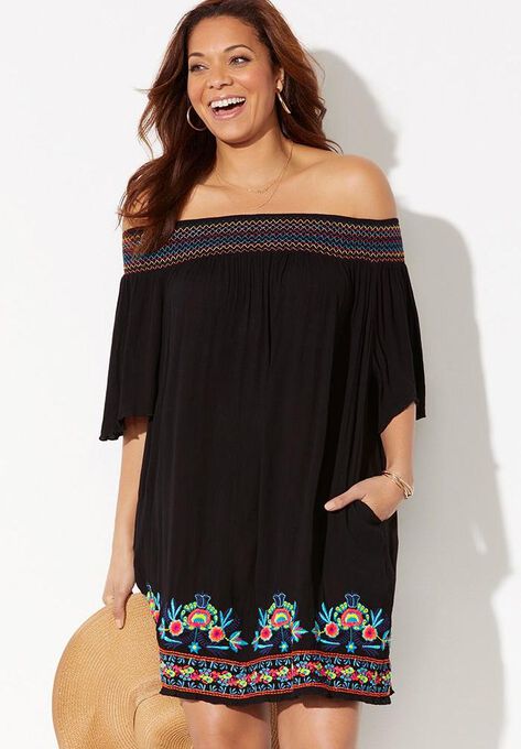 Rhiannon Embroidered Cover Up Dress, , alternate image number null