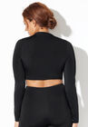 Long Sleeved Cropped Zip Tee, , on-hover image number null