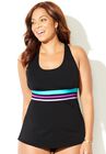 Chlorine Resistant Crossback Tankini Top, , alternate image number null