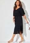 Crochet Trim Flutter Sleeve Midi Cover Up Dress, , alternate image number null