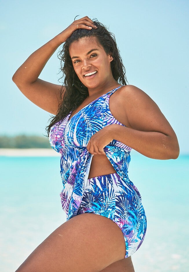 Two-Piece Swim Dress, , alternate image number 2