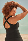 Textured Crossback Tankini Top, , on-hover image number null