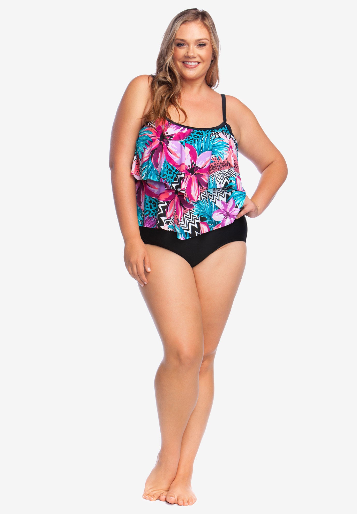 2 piece high waisted swimsuit