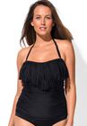 Fringe Bandeau Tankini Top, , alternate image number null