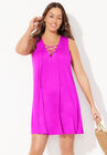 Fiona V-Neck Cover Up Dress, VERY FUCHSIA, hi-res image number null