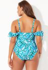 Bandeau Ruffle One Piece Swimsuit, , alternate image number null