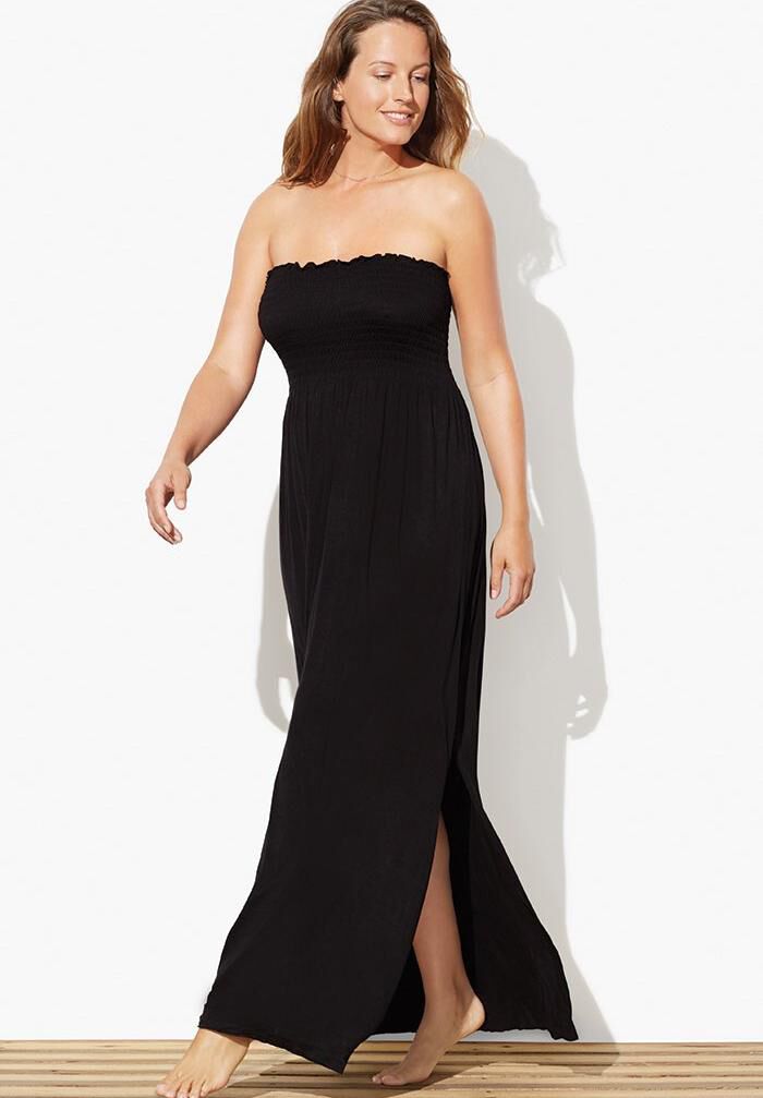Kelly Strapless Maxi Beach Cover Up 4270693 Woman Within