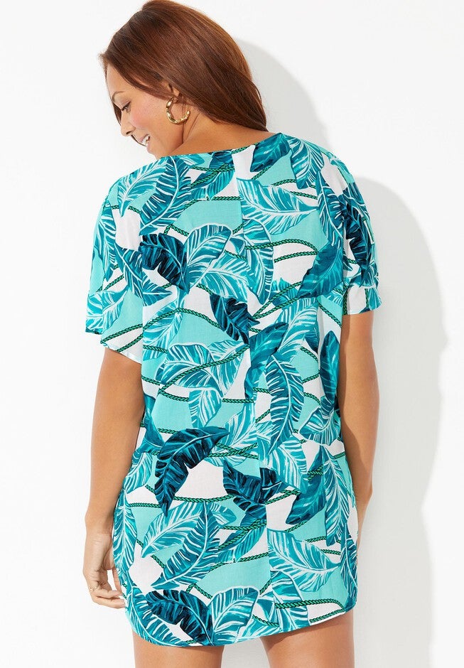 Jada Button Up Cover Up Tunic, , on-hover image number null