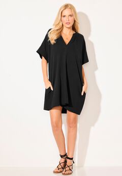 Gauze V-Neck Cover Up
