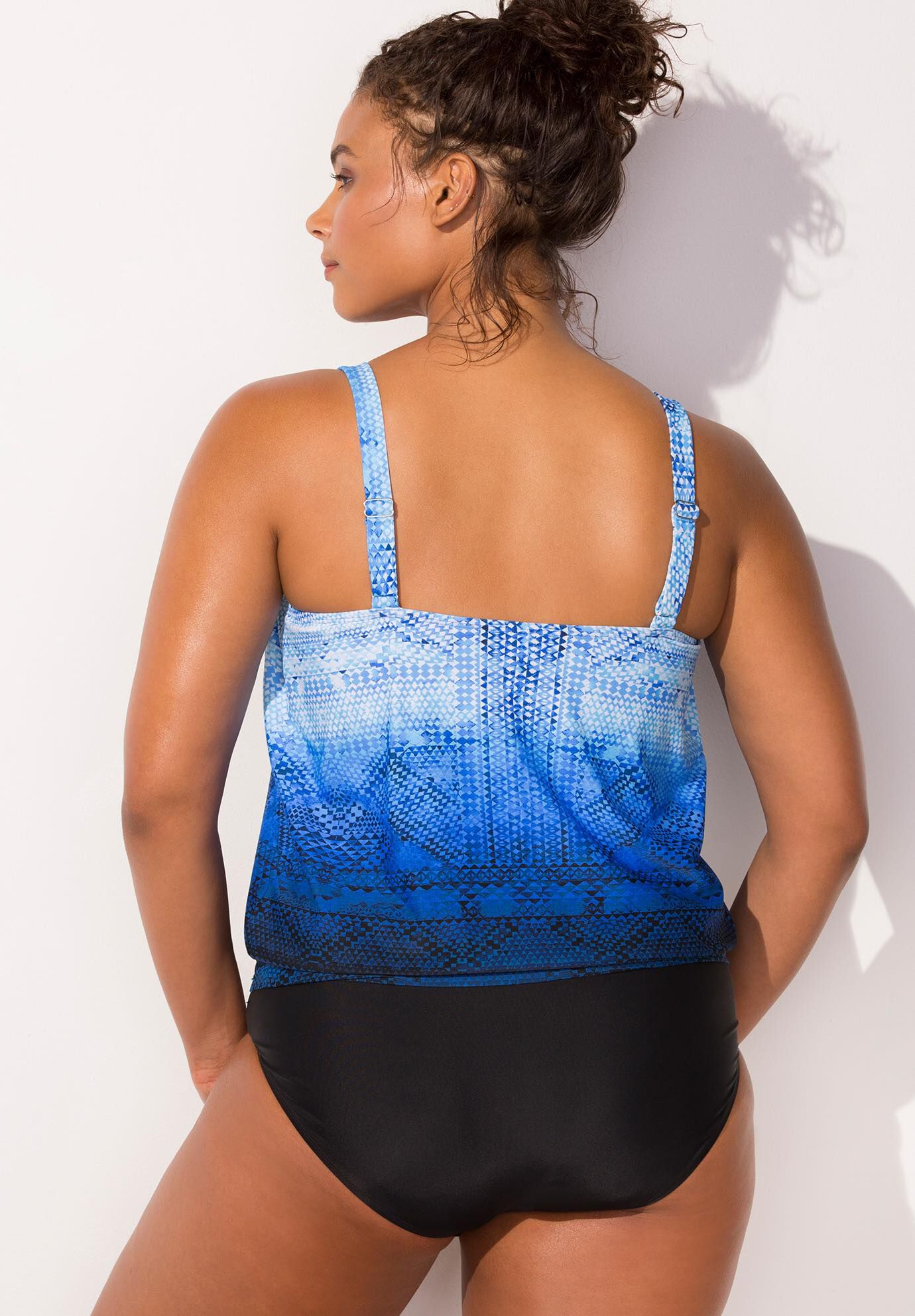 blouson one piece bathing suit