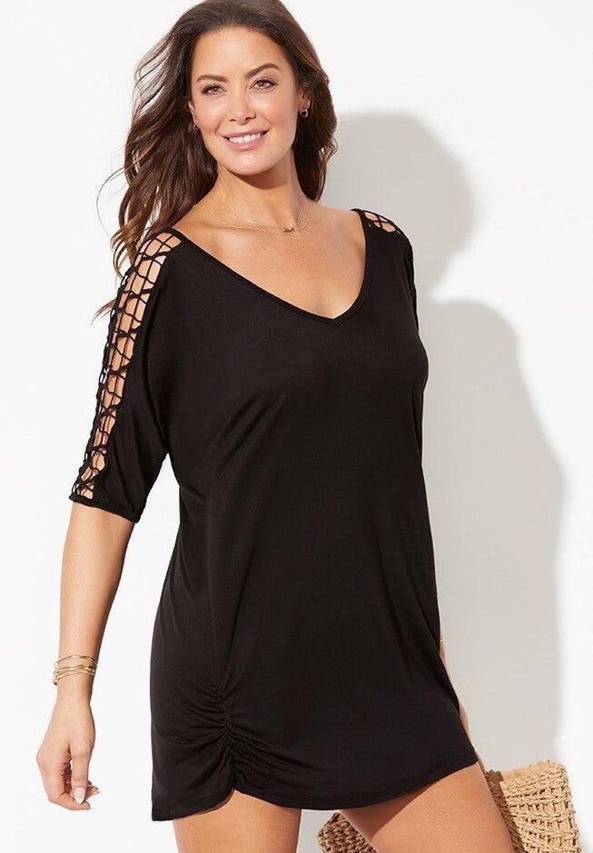 Kinsley Cut Out Cover Up Tunic, , alternate image number 4
