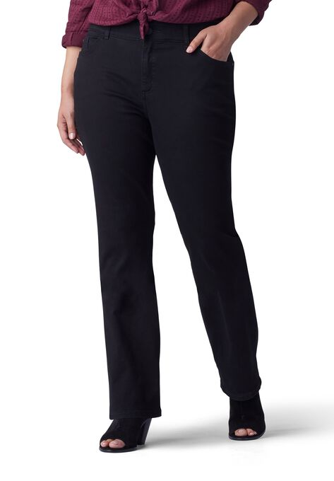 Women's Flex Motion Regular Fit Bootcut Jean - Plus, BLACK, hi-res image number null