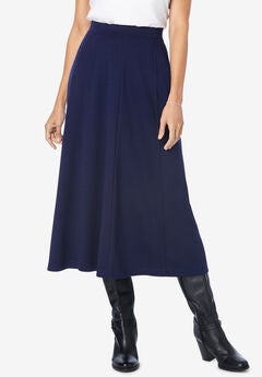Ponte Knit A-Line Skirt